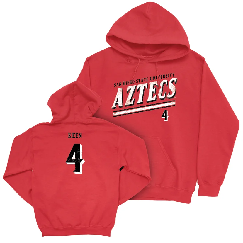 SDSU Women's Volleyball Red Slant Hoodie - Amber Keen #4