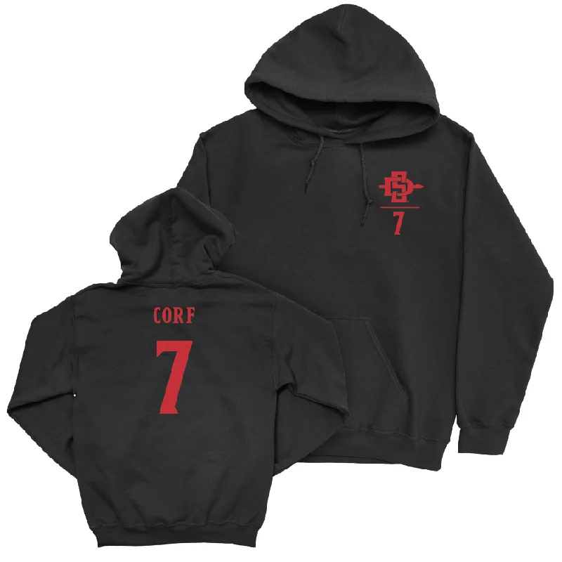 SDSU Women's Volleyball Black Logo Hoodie - Madi Corf #7