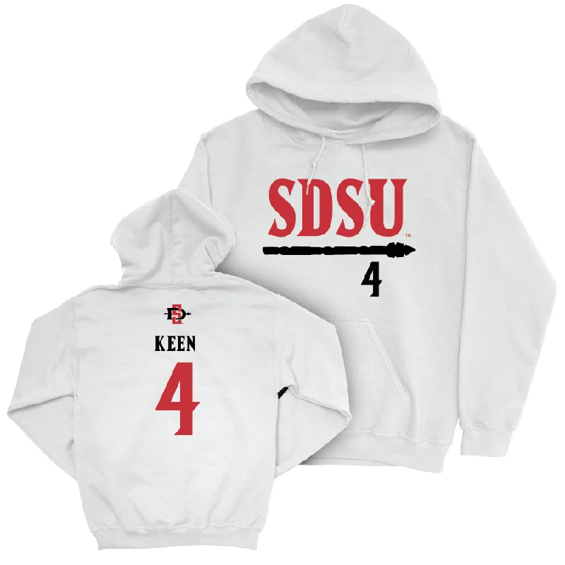 SDSU Women's Volleyball White Staple Hoodie - Amber Keen #4