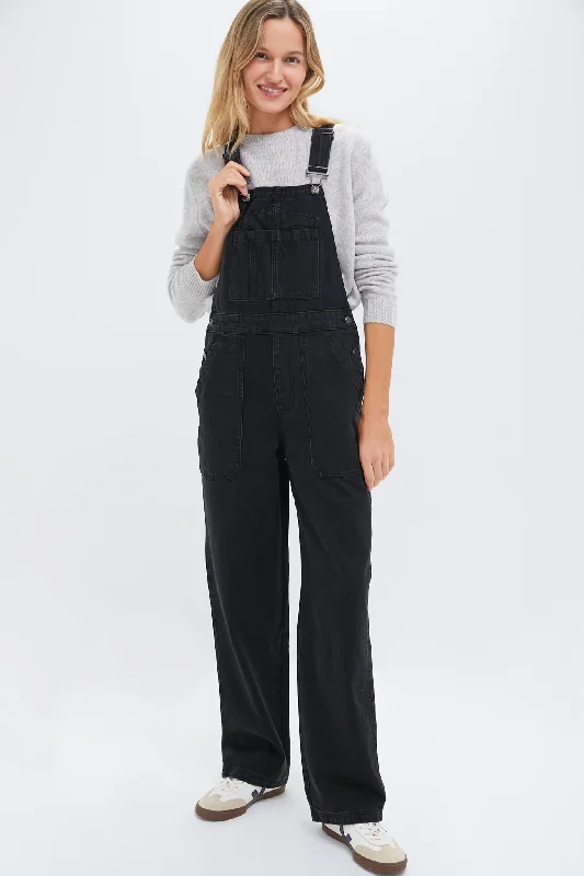 Washed Black Lili Overalls