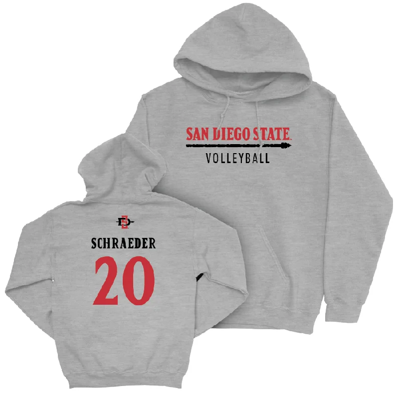 SDSU Women's Volleyball Sport Grey Classic Hoodie - Elly Schraeder #20