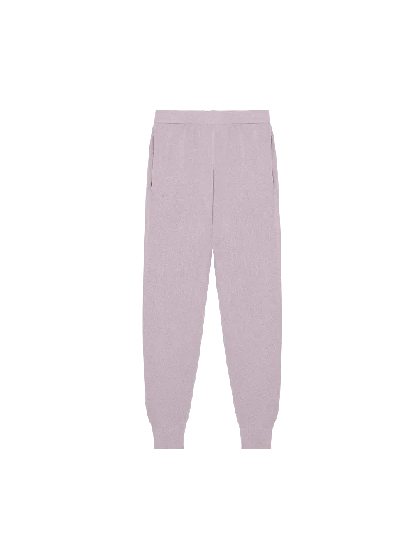 Womens DNA Regenerative Merino Wool Track Pants—raisin purple