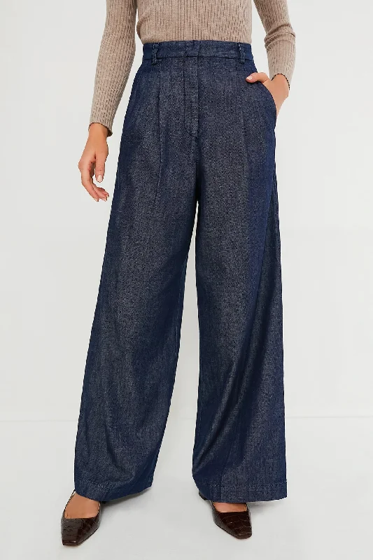 Midnight Blue Fuxia Pant