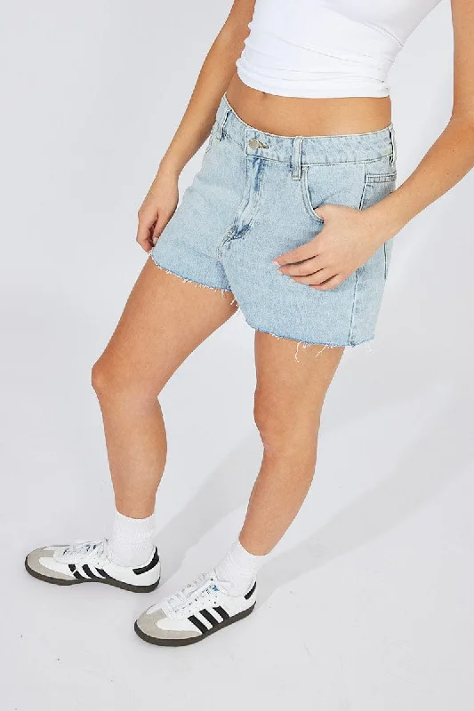 Denim Mom Denim Shorts High Rise