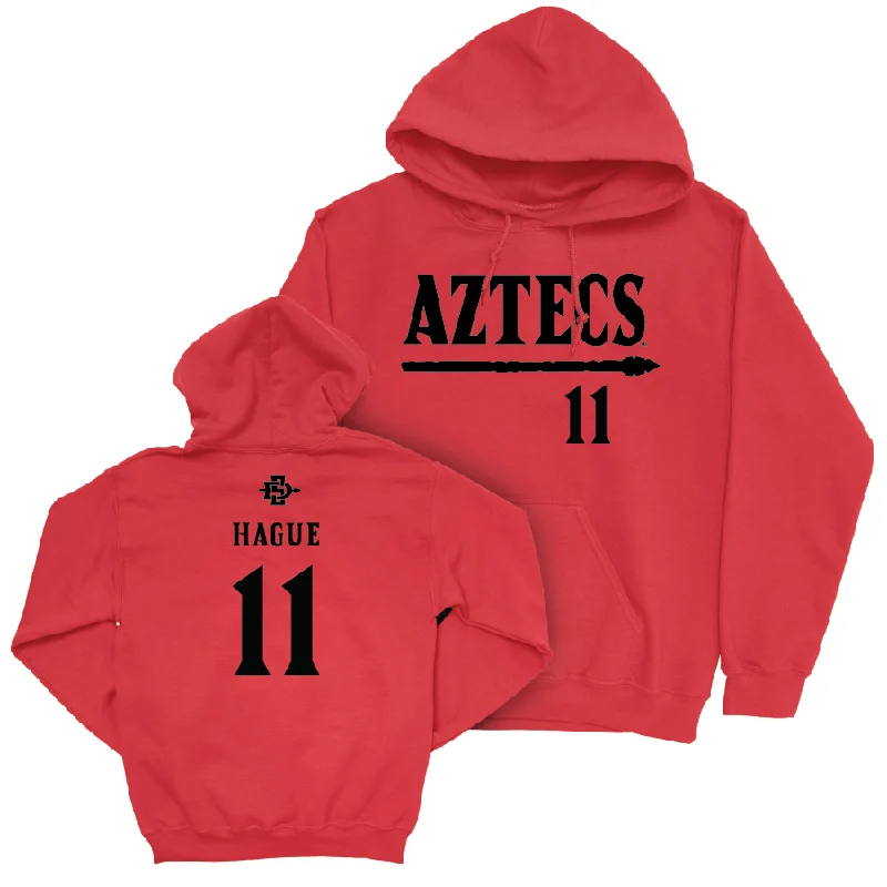 SDSU Women's Volleyball Red Staple Hoodie - Campbell Hague #11