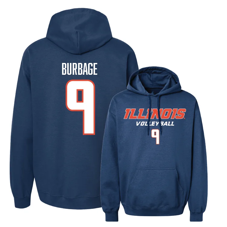 Navy Illinois Classic Hoodie - Kayla Burbage #9