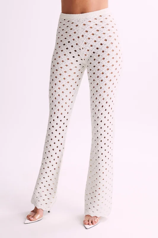 Santana Crochet Pants - Ivory