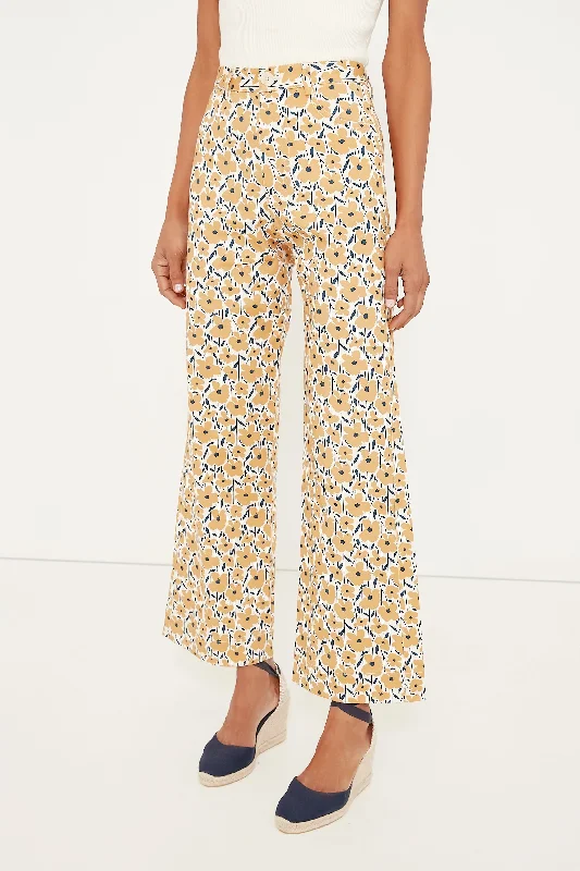 Sharon's Flowers Gold Everyday Pant