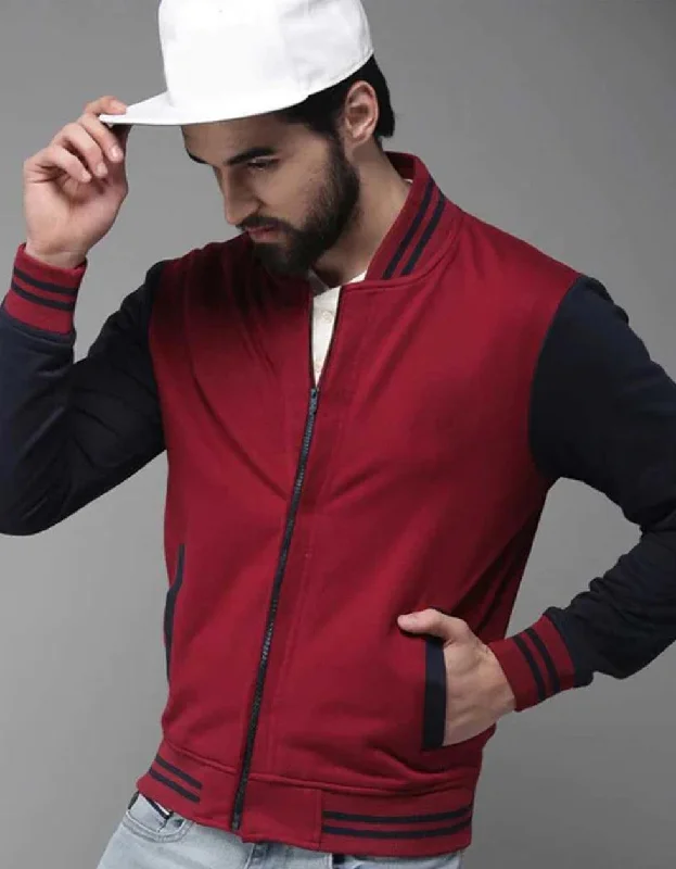 Lifestyle Maroon ColorBlock Jacket