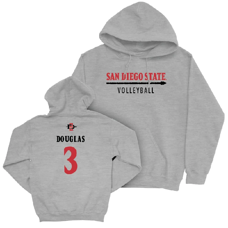 SDSU Women's Volleyball Sport Grey Classic Hoodie - McKenna Douglas #3