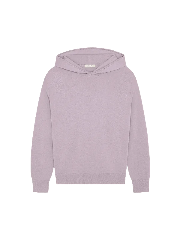 Womens DNA Regenerative Merino Wool Hoodie—raisin purple