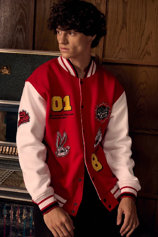 Looney Tunes Red Varsity Jacket