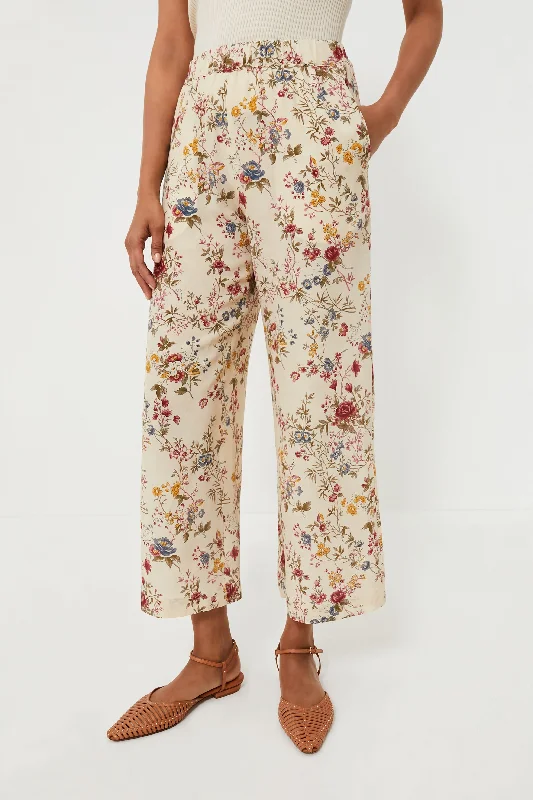 Ivory Flower Gradara Pants