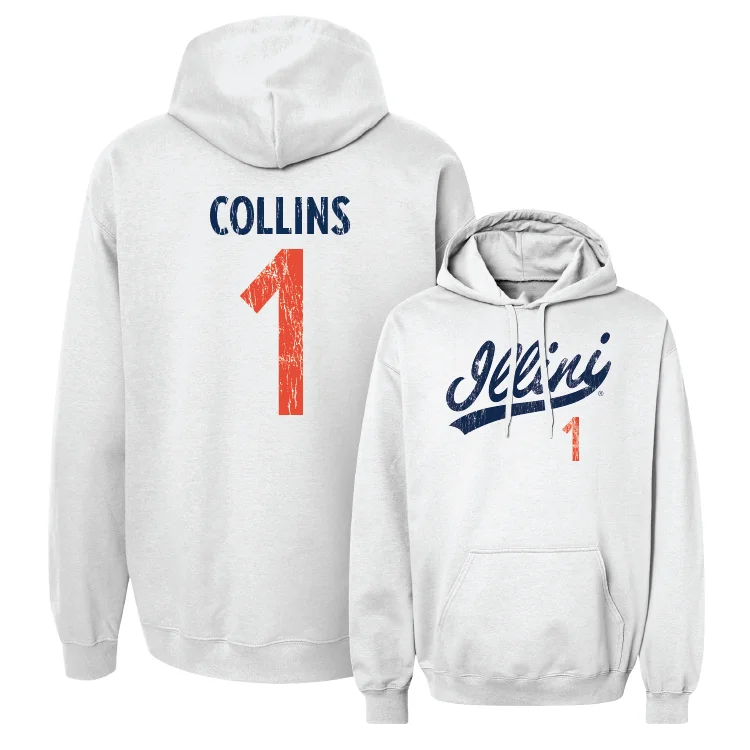 White Script Hoodie - Kennedy Collins #1