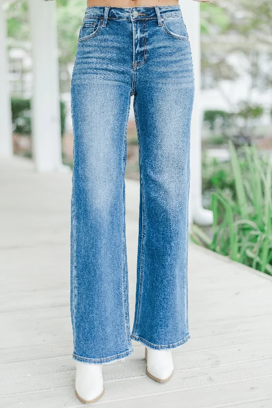 Risen Jeans: Take The Hint Medium Wash Straight Leg Jeans