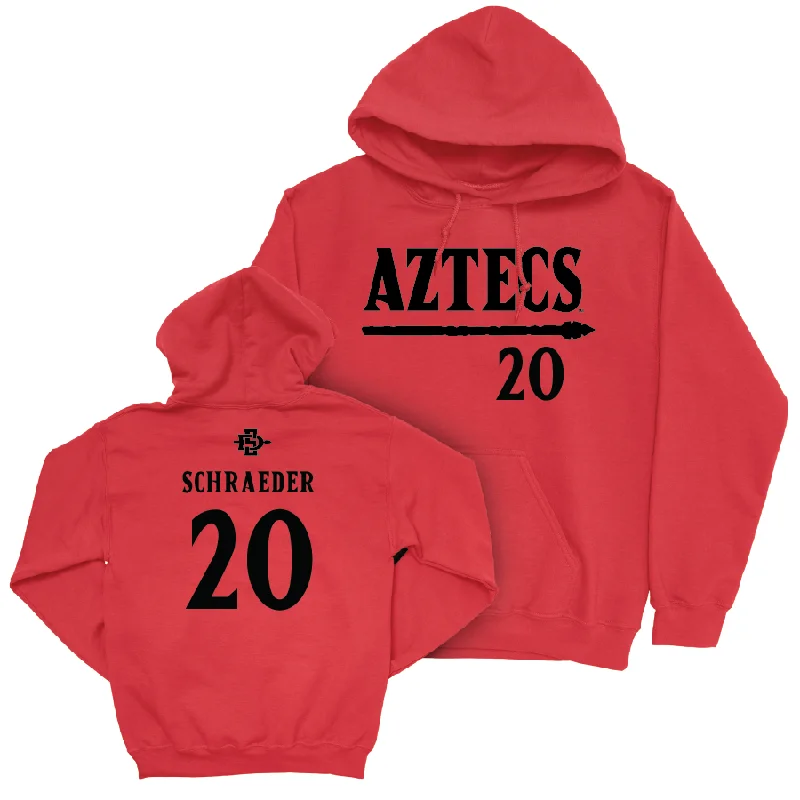 SDSU Women's Volleyball Red Staple Hoodie - Elly Schraeder #20