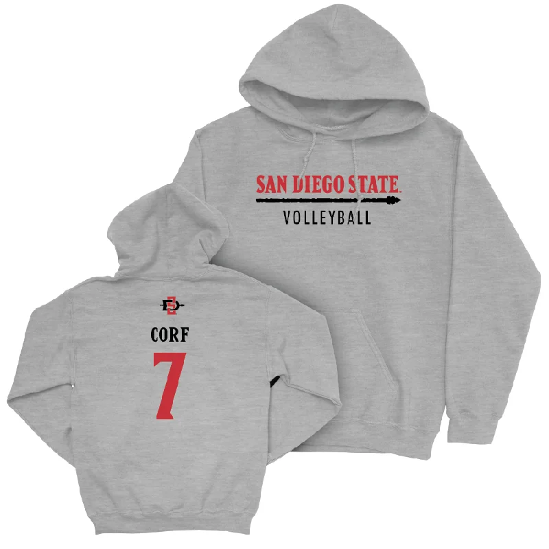 SDSU Women's Volleyball Sport Grey Classic Hoodie - Madi Corf #7