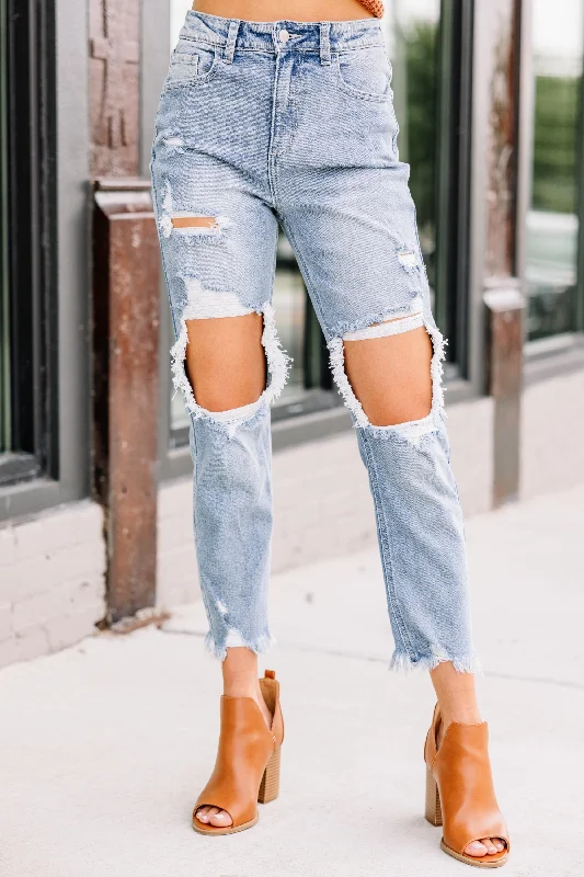 Happening Now Light Wash Distressed Jeans