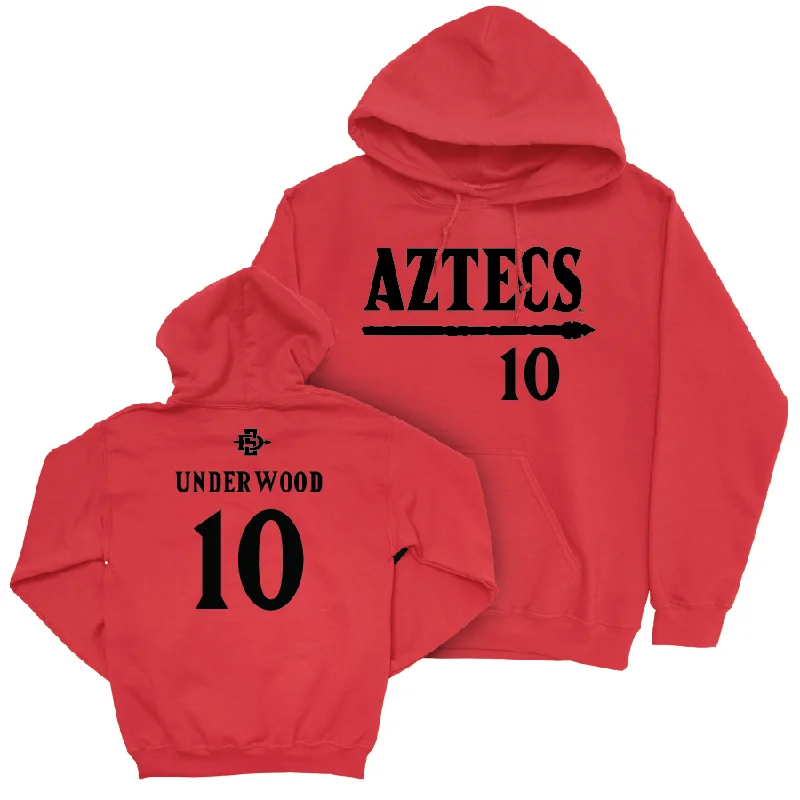 SDSU Women's Volleyball Red Staple Hoodie - Taylor Underwood #10