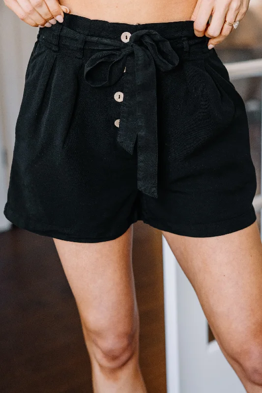 All For You Black Paperbag Shorts