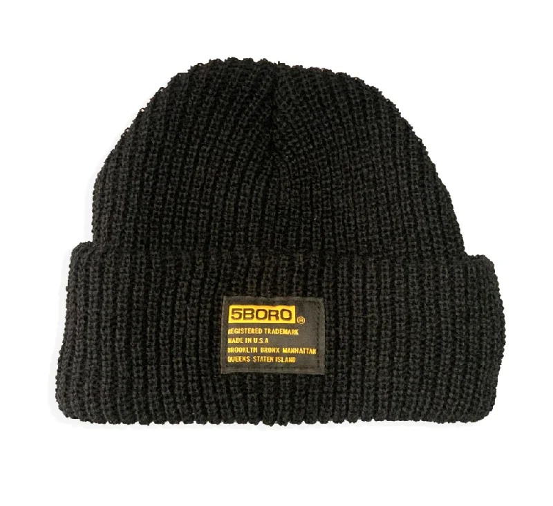 5BORO NYC Tactical Low Beanie - Black