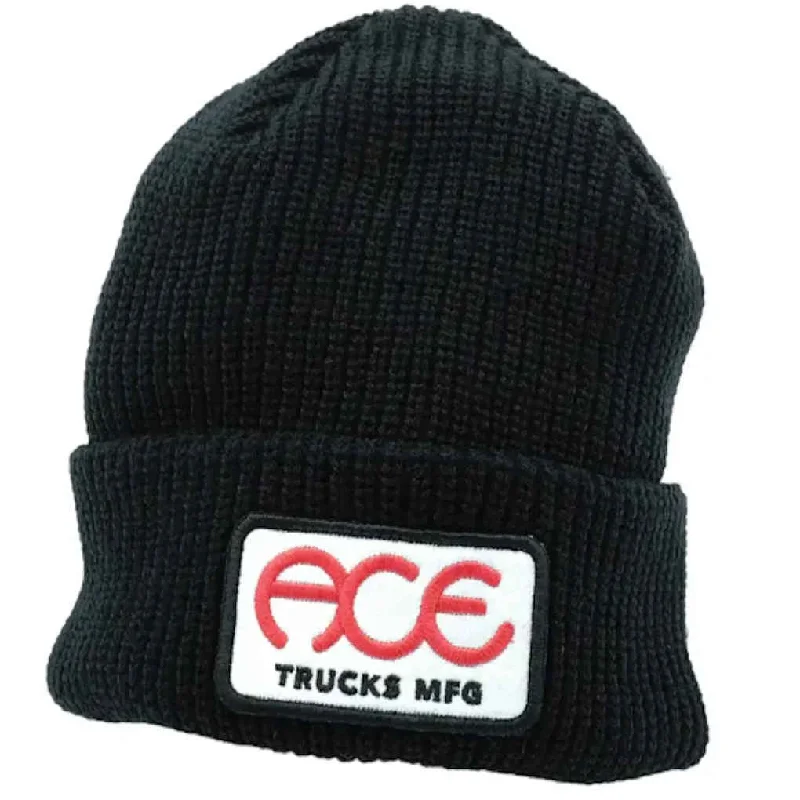 Ace Rings Patch Cuff Beanie Black