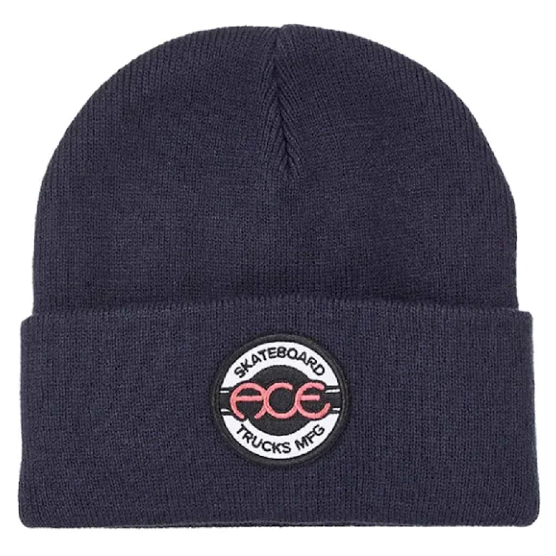 Ace Seal Logo Cuff Beanie Navy