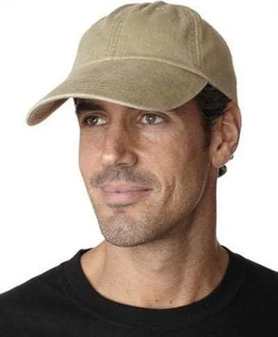 Adams ACSB101 Cotton Twill Pigment-Dyed Sunbuster Cap - Khaki