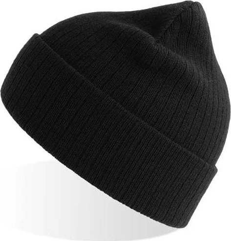 Atlantis Headwear RIOB Rio Sustainable Rib Knit Beanie - Black (Nero)