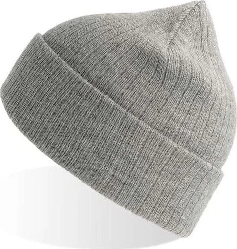 Atlantis Headwear RIOB Rio Sustainable Rib Knit Beanie - Light Grey Mlange (Grigio Chiaro Mlange)