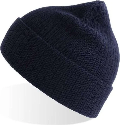 Atlantis Headwear RIOB Rio Sustainable Rib Knit Beanie - Navy (Marina Militare)