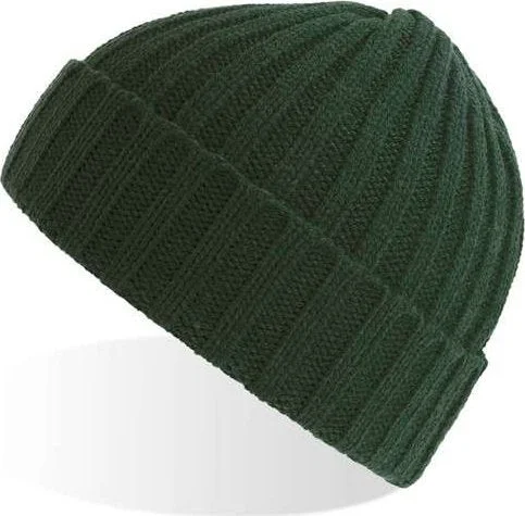 Atlantis Headwear Shore Shore Sustainable Cable Knit Beanie - Green Bottle (Verde Bottiglia)