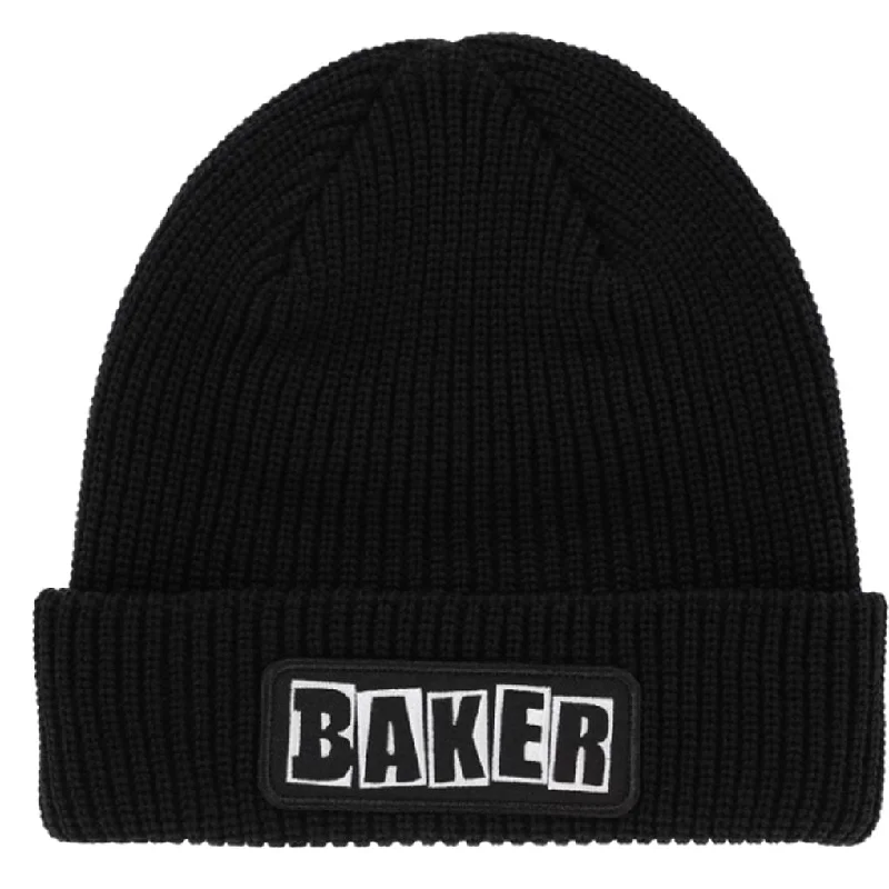 Baker Brand Logo Patch Beanie Black