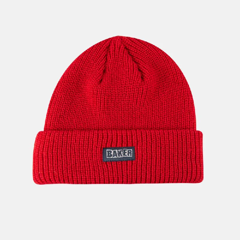 Baker Skateboards Brand Logo Beanie Red