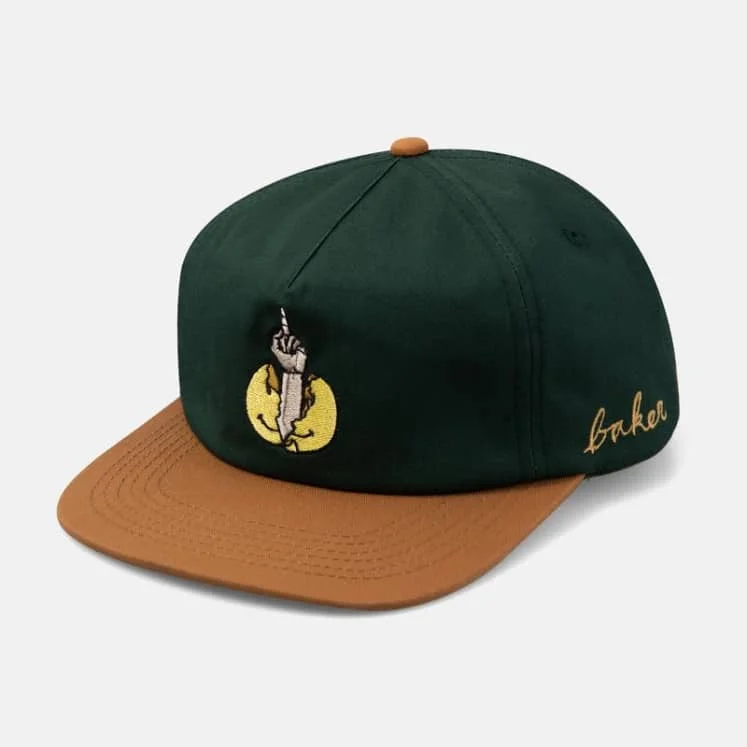 Baker Skateboards PMA Snapback Cap - Green/Brown