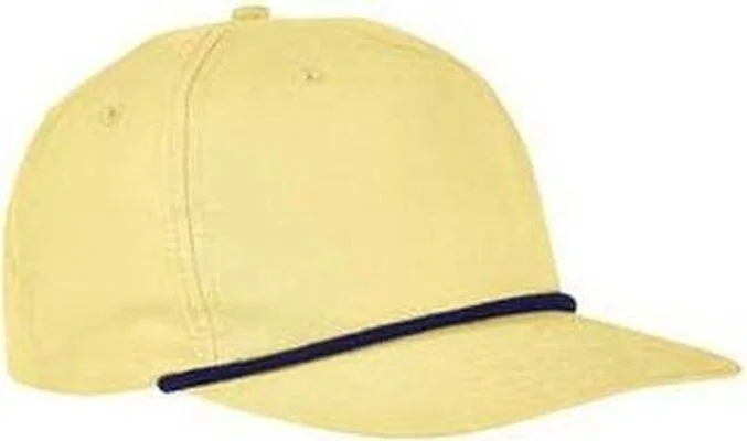 Big Accessories BA671 5-Panel Golf Cap - Yellow Navy