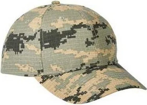 Big Accessories BX024 Structured Camo Cap - Rpstp Dg Gr Camo