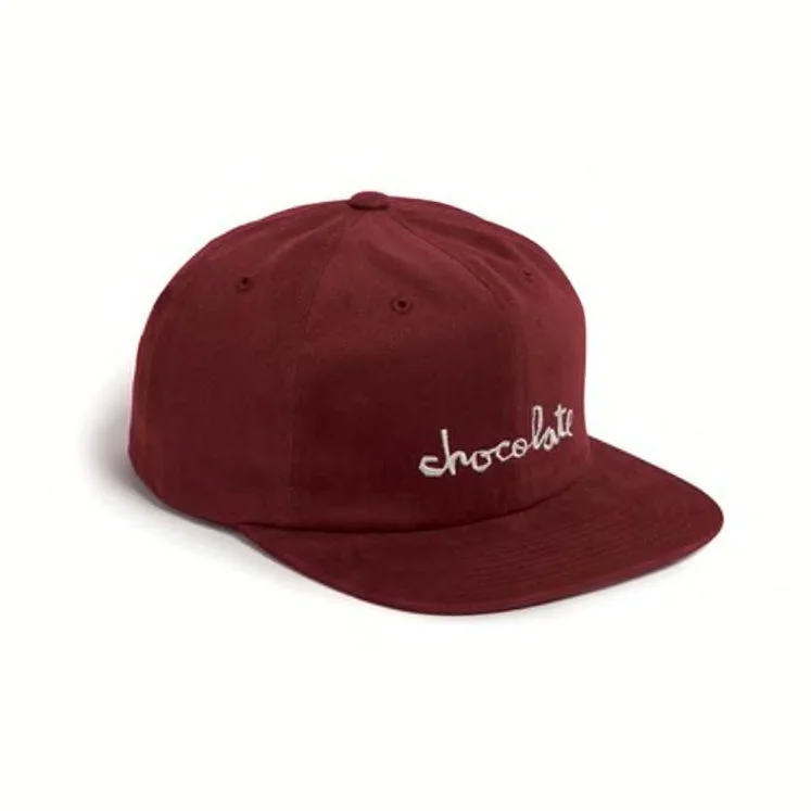 Chocolate OG Chunk Snapback Cap - Burgundy