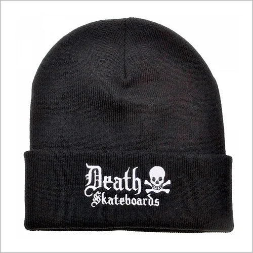 Death Skateboards Old English Beanie - Black/White