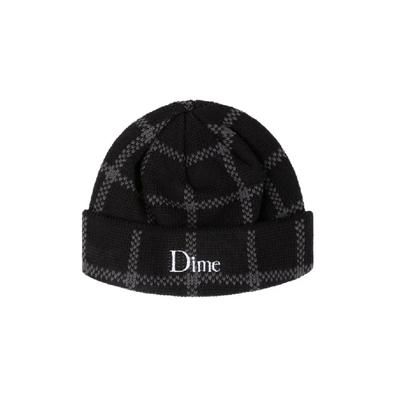 Dime MTL Classic Plaid Beanie - Black