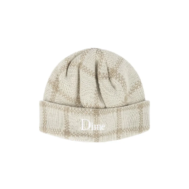 Dime MTL Classic Plaid Beanie - Tan