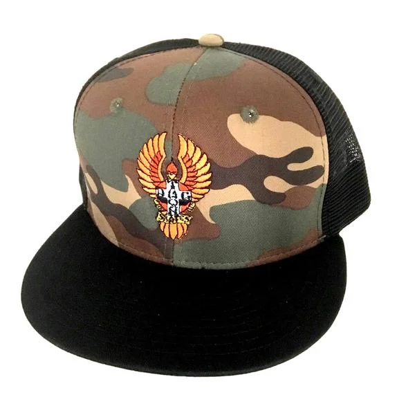 Dogtown Skates Embroidered Bigfoot Mesh Snapback - Camo