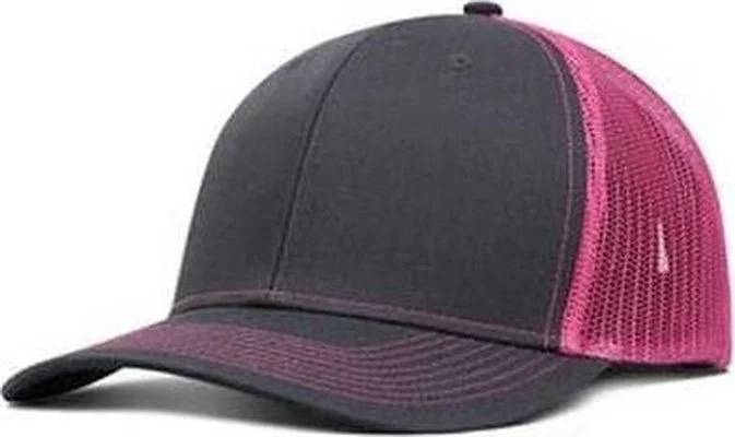 Fahrenheit F210 Pro Style Trucker Cap - Gray Neon Pink