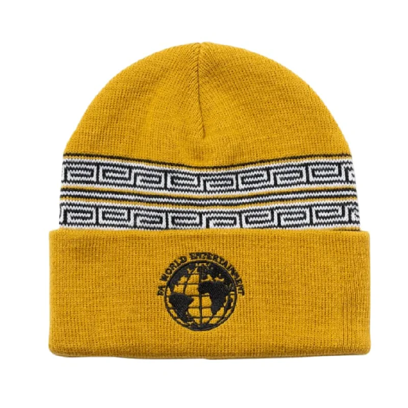 Fucking Awesome Greek Cuff Beanie Gold