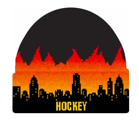 Hockey Lights Out Beanie Black/Fire