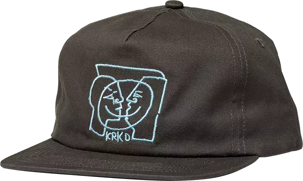 Krooked Moon Smile Snapback Charcoal