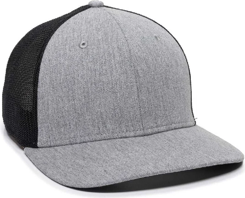 OC Sports RGR-360M Adjustable Mesh Back Cap - Heathered Gray Black