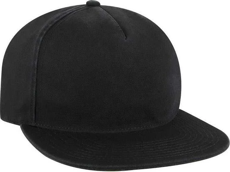 OTTO 176-1315 5 Panel Low Profile Style Dad Cap - Black