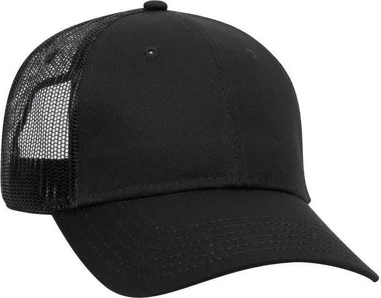 OTTO 65-1291 Youth 6 Panel Low Profile Baseball Cap - Black