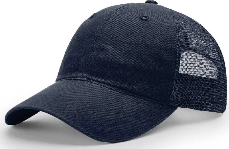 Richardson 111 Garment-Washed Trucker Caps- Navy